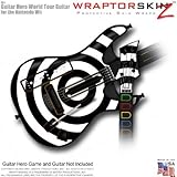 Bullseye Black and White Skin fits Band Hero, Guitar Hero 5 & World Tour Gu ....