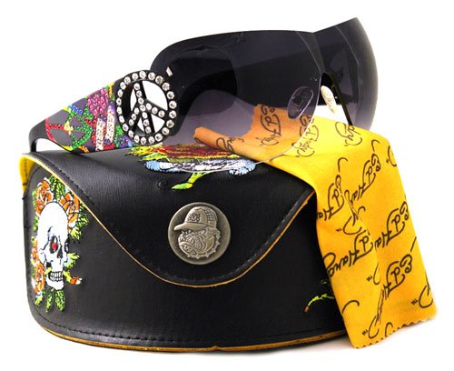 AUTHENTIC ED HARDY SUNGLASSES BLACK TATOO