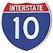 Houston Freeway Interstate 10 I-10 Sign Logo Embroidered Iron on Applique Patch