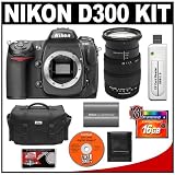 Nikon D300 Digital SLR Camera & 18-200mm HSM Optical Stabilizer Zoom Lens + 16GB Card + Nikon EN-EL3e Battery + Nikon Case + Cameta Bonus Accessory Kit