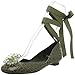 Hollywould Women's Bobbie D'orsay Ballet Flat,Forest,39 EU (US Women's 9 M)