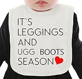 It's Leggings And Ugg Boots Season Funny Slogan ネクタイを有する有機ビブ Medium