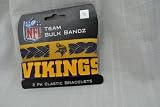 Minnesota Vikings Big Logo NFL extra wide Bulky Bandz Bracelet 2 pack *NEW*