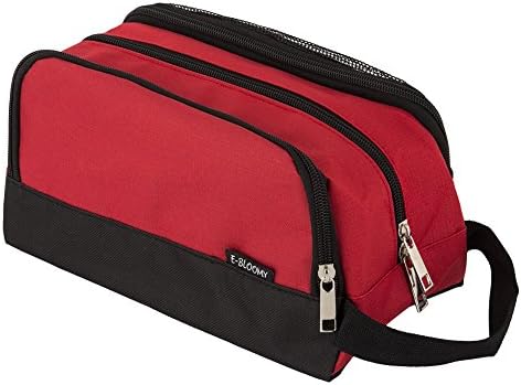 Toiletry Bag, E-BLOOMY Ultra-Light Mini Travel Toiletry Bag Small (Classic Red)