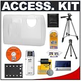 Olympus Clear Silicon Skin + Spare Li-42B Replacement Battery + Compact 50-inch Travel Tripod - Accessory Kit for Stylus 790SW & 850SW Waterproof Digital Cameras