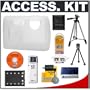 Olympus Clear Silicon Skin + Spare Li-42B Replacement Battery + Compact 50-inch Travel Tripod - Accessory Kit for Stylus 790SW & 850SW Waterproof Digital Cameras