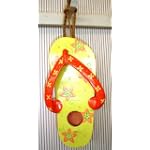 Yellow & Orange Flip Flop Birdhouse Flowers Decorative