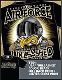 Air Force Unleashed T Shirt - Black