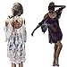 FUNOC® Boho Hippie Women Off Shoulder Beach Cover Up Mini Dress Blouse Shirt