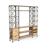 Wembley Reclaimed Wood Steel Large Entertainment Center