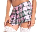 All New & Nicer Quality Cute PINK Plaid Pleated Mini Skirt from Be Wicked