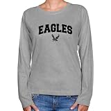 NCAA Eastern Washington Eagles Ladies Ash Logo Arch Long Sleeve Classic Fit Tee-