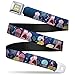 Buckle-Down Seatbelt Belt - Surprised Patrick Starfish/Jellyfish Blues/Purple/Pinks - 1.5