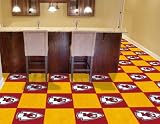 Kansas City Chiefs Rubber Backed Carpet Tiles Modular Flooring
