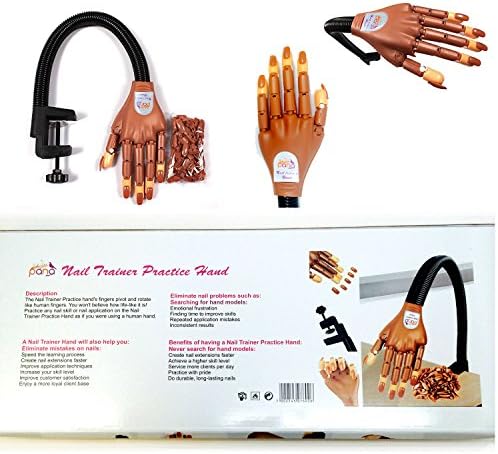 Pana Nail Trainer Manicure Nails Hand Kit with 100pcs Nail Tips (Quantity: 5 Pieces)