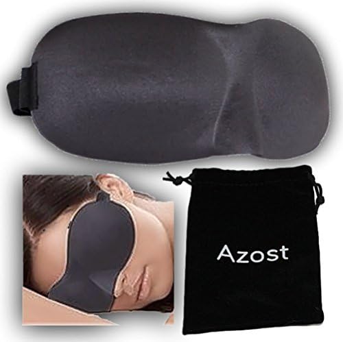 Azost Dark Grey Silky Sleeping Mask For Men And Women With Pouch