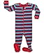 Leveret Footed Red, Navy & Blue Pajama Sleeper 100% Cotton (Size 6M-5T)