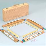 Fame 2729-LD Chinese Character Design Wood Carrying Case Mah Jongg Set