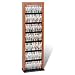 Cherry and Black Finish Slim Barrister Media Storage Rack By Prepac Furniture