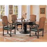5 Pc Round Dining Table with Pedestal Base by Coaster