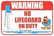 Rex Otter Pool Sign - No Lifeguard