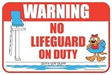 Rex Otter Pool Sign - No Lifeguard