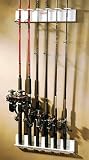 Racor Home Storage Racor Fishing Rod Rack, White Finish