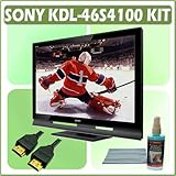 Sony Bravia S-Series KDL-46S4100 46-inch 1080p LCD HDTV + Accessory Bundle w/ 3 Year Extended Warran