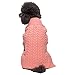 Blueberry Pet Classic Cable Knit Dog Sweater in Salmon Pink, Back Length 10