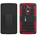 LG G Flex2 Case - Armatus Gear (TM) Tactical Hybrid Armor Case 2-in-1 Dual Layer Protector with Kickstand and Holster Combo For LG G Flex 2 - Red