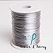 Craft and Party Silver 2mm x 100 Yards Rattail Satin Nylon Trim Cord Chinese Knot