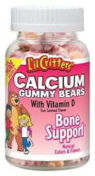 L?il Critters Calcium Gummy Bears with Vitamin D, 60-Count Bottles (Pack of 4)