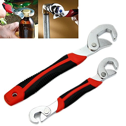 INHDBOX 2PC Snap'N Grip 9-32mm Adjustable Wrench Spanner Universal Quick Multi-function