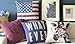 Leaveland American Simple Retro Style Flag The Stars and The Stripes Sofa Simple Home Decor Design Throw Pillow Case Decor Cushion Covers Square 1818 Inch Beige Cotton Blend Linen
