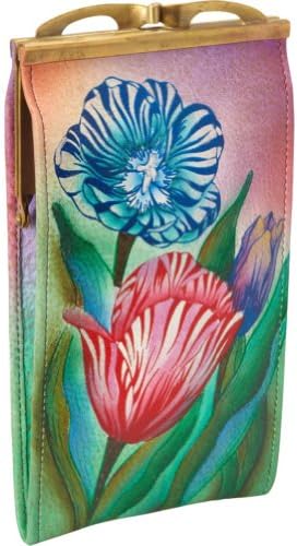 Anuschka Double Eyeglass Case - Premium Hibiscus Antique