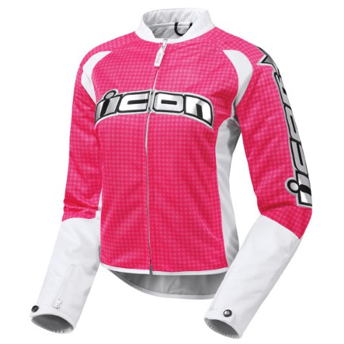 ICON HOOLIGAN 2 GLAM WOMENS TEXTILE JACKET PINK 2XL