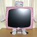 Hello Kitty LCD Monitor Decoration Plush Toy Pink