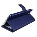iPhone 6 Plus Case, Abacus24-7 Leather Wallet with Flip Cover and Stand, Blue