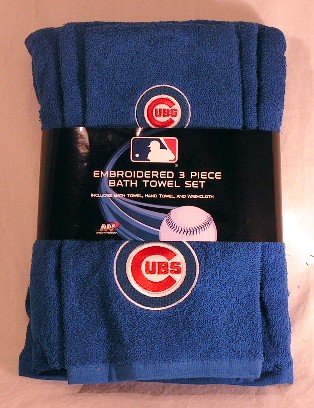 Chicago Cubs 3 Piece Embroidered Bath Towel Gift Set