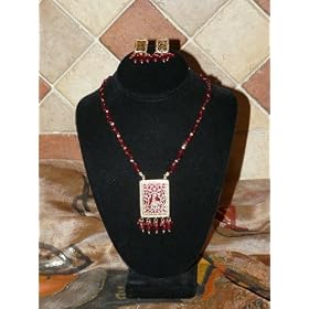 Gifts Idea-thewa Choker Necklace Set From India 3pc Set Free Shipping