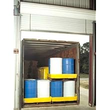 Dixie Poly BM-ES Polyethylene 4 Drum Econo-Stacker, 70 gallon Sump Capacity, 50" Length x 50" Width x 7" Height