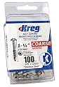 Kreg SML-C125S5-100 305 Stainless Steel Pocket Hole Screws - 1 1/4", #8 Coarse, Washer Head, 100 count