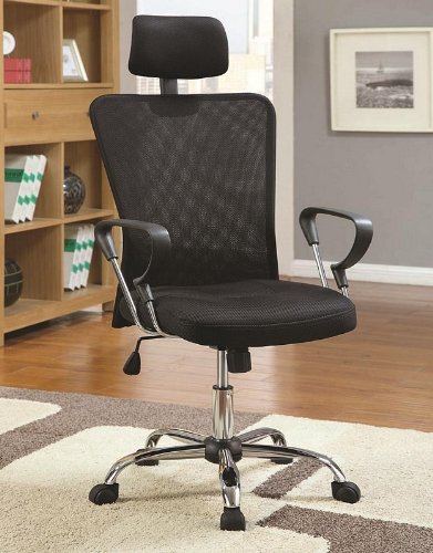 Air Mesh Executive Office Chair in Black Finish