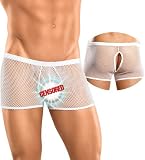 Mens Sexy White Mesh Underwear