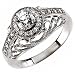 14Kt White Gold Cloud Nine Diamond Wedding Ring (Center stone is not included)