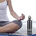 Futurepace Tech Best Stainless Steel Double Walled Vacuum Insulated Water Bottle - Charcoal - 20oz / 600ml - Perfect for Hiking, Camping, Beach, Yoga, Travel