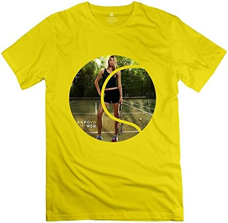 XY-TEE Men's Tee Maria Sharapova Perfect Female Yellow Size M