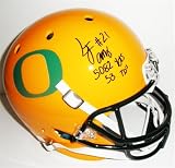 Lamichael James Autographed/Hand Signed Oregon Ducks Full Size Helmet Career Stats