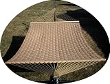 Deluxe Extra Large 2 Person Quilted Belt Weave Brown Hammock Bed