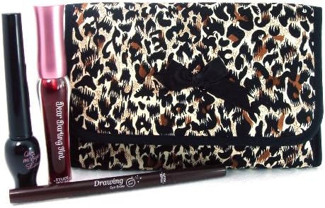 Leopard Beauty Make up Cosmetic Bag with Mirror Gift Idea Korean Cosmetic Etude Plus Set (Set B)